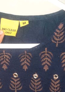 Elegant Black &amp; Brown Embroidered Kurti