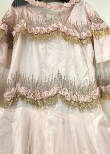 Rose Pink Floral Gown