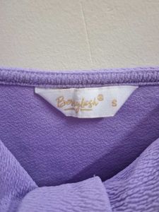 Cute Purple Tie-Front Top