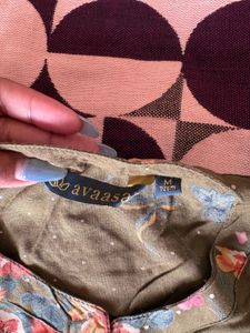 Green Floral Print Casual Kurti