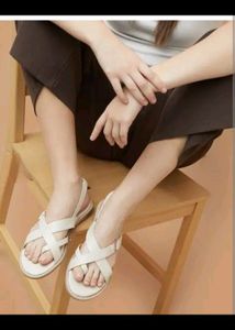 Criss Cross White Sandals CODE New IN Box