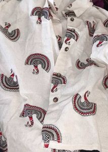 Printed Cotton Button-Down Shirt
