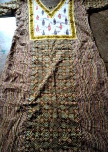 Pure Cotton Ajrakh fabric Kurti