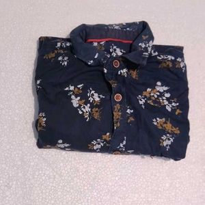 Floral Print Button-Up Shirt