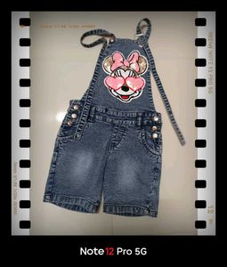 Denim Minnie Mouse Dungaree