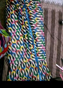 Beautiful Multicolour One Piece Gown In Xl Size