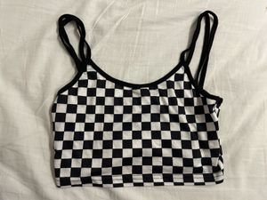 SHEIN- Checkerboard pattern top