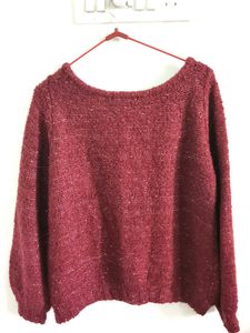 Maroon Knit Sweater
