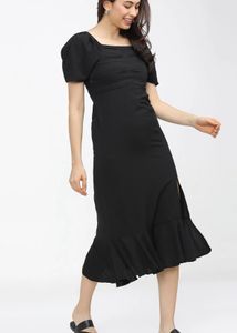 Chic Black Midi Dress