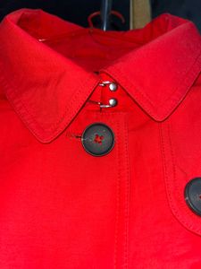 Red Trench Coat - Size Medium