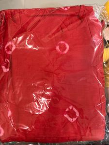 Coral Pink Tie-Dye &amp; Striped Suit Set