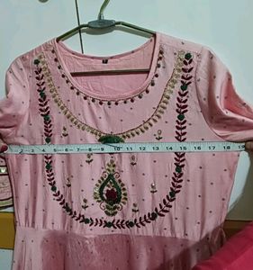 Pink Anarkali Suit Set