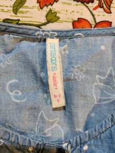 Cute Denim-Look Girls&#39; Dress