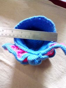 Handmade Crochet Butterfly Basket.