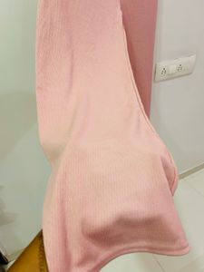 Pink Ribbed Knit Lounge Pants