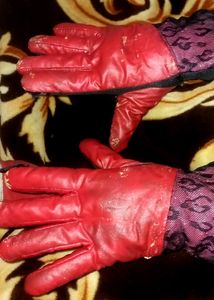 Leather Full Finger Gloves For Women