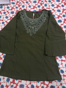 Olive Green Color Top