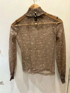 Beautiful  Polka Dot sheer Top