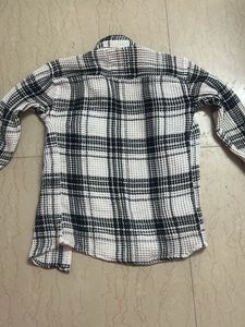 Plaid Shirt with Teddy Bear Detail