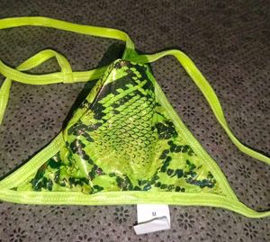Men&#39;s Green leopard Print G string Thong