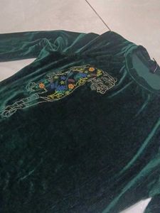 Excellent velvet party wear dress