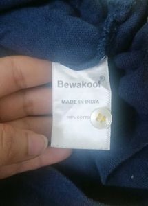 Bewakoof Blue Cotton T-Shirt