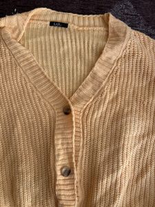 Cute Yellow Knit Cardigan