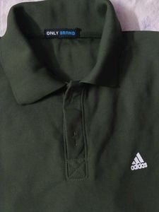 Olive Collar T-Shirt