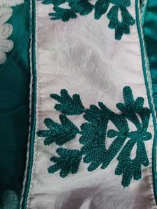 New One Emerald Green Embroidered Anarkali