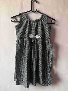Cute Girls' Checkered Dress