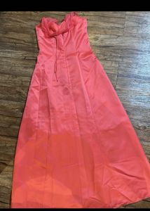Coral Halter Maxi Dress ( negotiable)