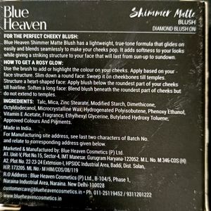 Blue Heaven Shimmer Matte Blush