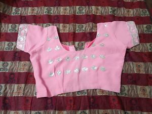 Pink Sequin Detail Saree