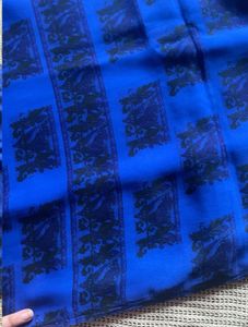 Blue Patterned Saree