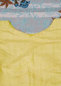 Yellow Kurti with grey salwar