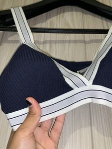 Westside Blue V-Neck Padded Bra Size 30B