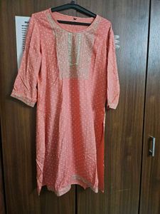 Polka Dot Embroidered Kurti
