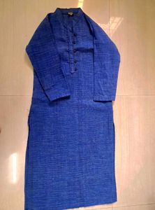 Handloom Cotton Blue Kurti – Elegant &amp; Comfortable