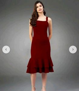 Chic Maroon Bodycon Dress