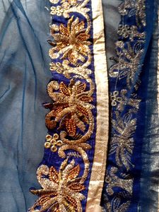 Beautiful Blue Lehenga Skirt With Duppatta....