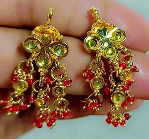 Golden Dangle Earrings