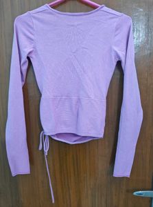 ZARA Pink Cutout Top