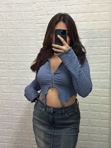 Blue Crop Top