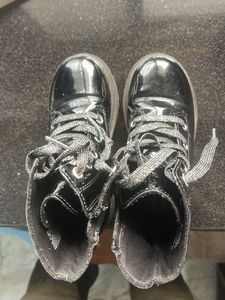 Black Shiny Ankle Boots