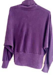 Purple Turtleneck Sweater