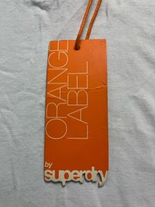 Superdry White &amp; Black Oversized Cotton T-Shirt