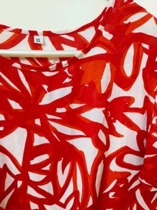 Red Printed Top