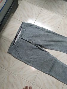 Gray Denim Pants