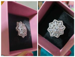 GIVA Petals Floral Silver Ring