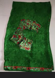 Green Saree with Blouse
